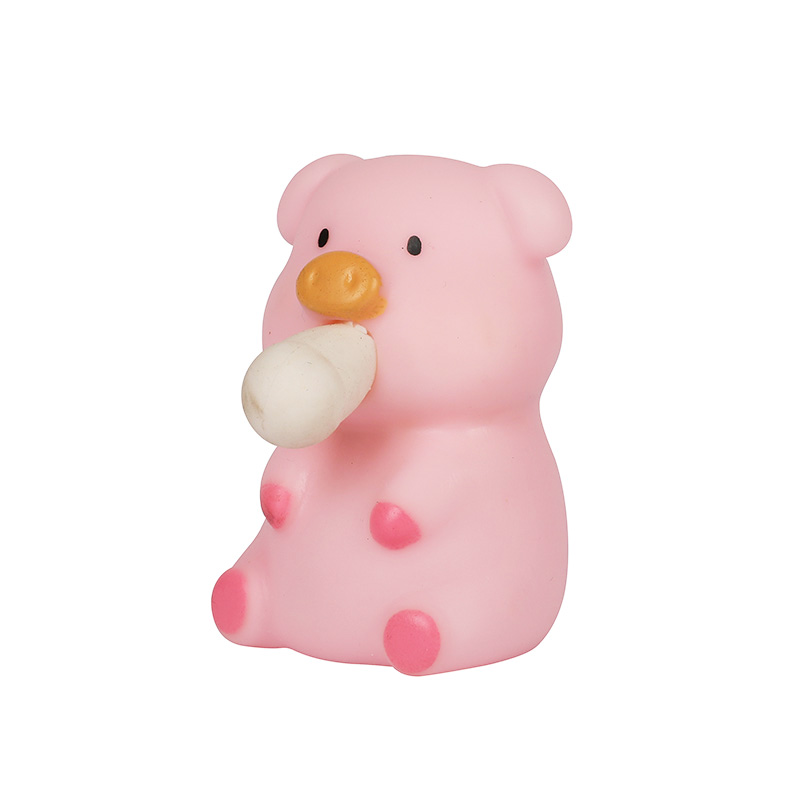 Pink Face Hug Pig Bubble Blowing Squeeze Toy