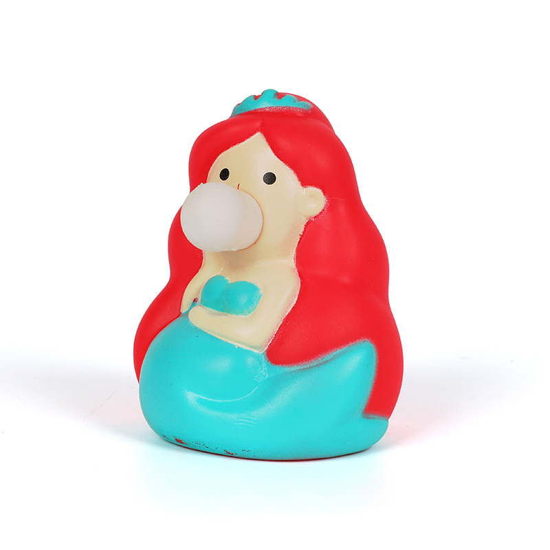 Yellow Mermaid Bubble Blowing Squeeze Toy