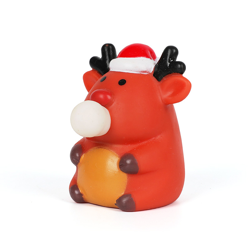 Santa Reindeer Bubble Blowing Squeeze Toy